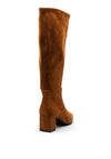 Caprice Knee High Heeled Boots, Brown