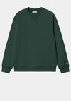 Carhartt WIP Chase Crew Neck Sweatshirt, Discovery Green