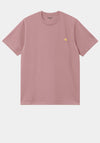 Carhartt WIP Chase Crew Neck T-Shirt, Glassy Pink