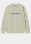 Carhartt WIP Logo Sweatshirt, Beryl & Sorrent