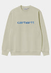 Carhartt WIP Logo Sweatshirt, Beryl & Sorrent