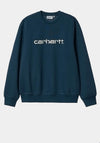 Carhartt Logo Sweatshirt, Squid & Salt