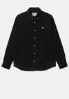 Carhartt WIP Madison Pine Fine Cord Shirt, Black