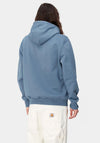 Carhartt WIP Script Logo Hoodie, Sorrent & White