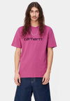 Carhartt Script T-Shirt, Magenta & Black