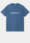 Carhartt WIP Script T-Shirt, Sorrent & White