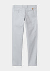 Carhartt WIP Sid Slim Tapered Trousers, Sonic Silver Rinsed