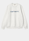 Carhartt Logo Sweatshirt, Ash Heather & Liberty