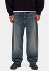 Carhartt WIP Aaron Jeans, Mid Worn Blue