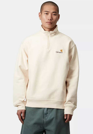 Carhartt WIP American Script Half Zip Sweatshirt, Natural