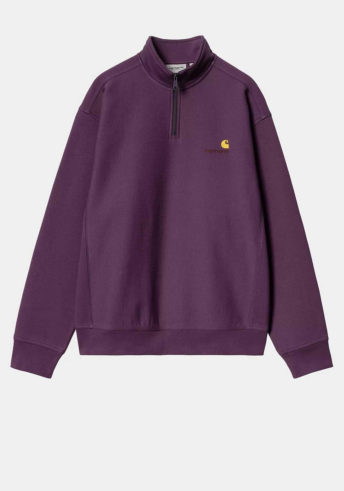 Carhartt WIP American Script Quarter Zip Sweatshirt, Purple
