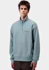 Carhartt WIP American Script Quarter Zip Sweatshirt, Blue