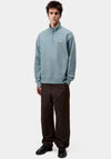 Carhartt WIP American Script Quarter Zip Sweatshirt, Blue