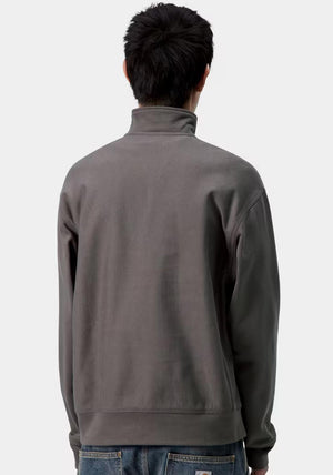 Carhartt WIP American Script Quarter Zip Sweatshirt, Grey