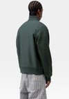 Carhartt WIP American Script Quarter Zip Sweatshirt, Kale Green