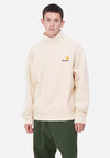 Carhartt WIP American Script Quarter Zip Sweatshirt, Neutral