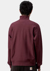 Carhartt WIP American Script Quarter Zip Sweatshirt, Wine
