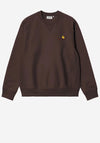 Carhartt WIP American Script Sweatshirt, Dark Brown