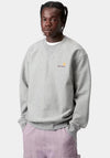 Carhartt WIP American Script Sweatshirt, Grey Heather