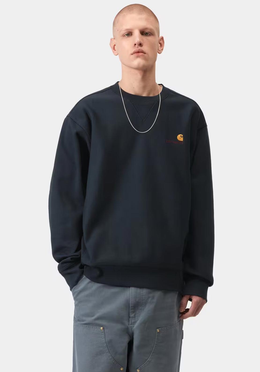 Carhartt WIP American Script Sweatshirt, Navy