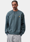 Carhartt WIP American Script Sweatshirt, Office Blue