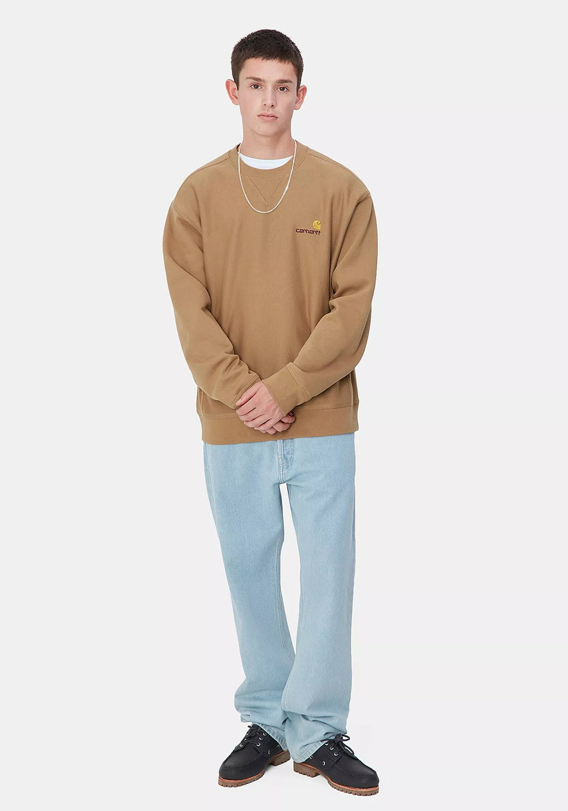Carhartt WIP American Script Sweatshirt, Tan