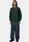 Carhartt WIP Anglistic Speckled Jumper, Dark Green