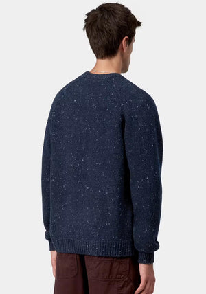 Carhartt WIP Anglistic Speckled Jumper, Navy