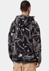Carhartt WIP Blevin Camo Feather Full Zip Hooded Fleece, Black Multi