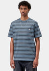 Carhartt WIP Bronson Stripe T-Shirt, Ice Blue