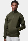 Carhartt WIP Chase Quarter Zip Sweatshirt, Olive Green