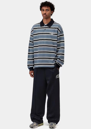 Carhartt WIP Devitt Stripe Rugby Shirt, Ice Blue