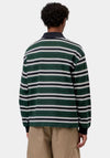 Carhartt WIP Devitt Stripe Rugby Shirt, Dark Green