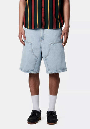 Carhartt WIP Double Knee Denim Shorts, Blue