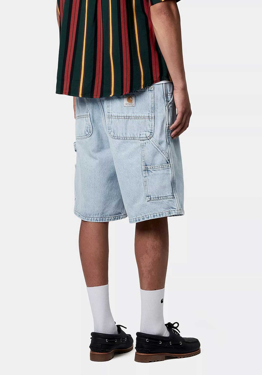Carhartt WIP Double Knee Denim Shorts, Blue