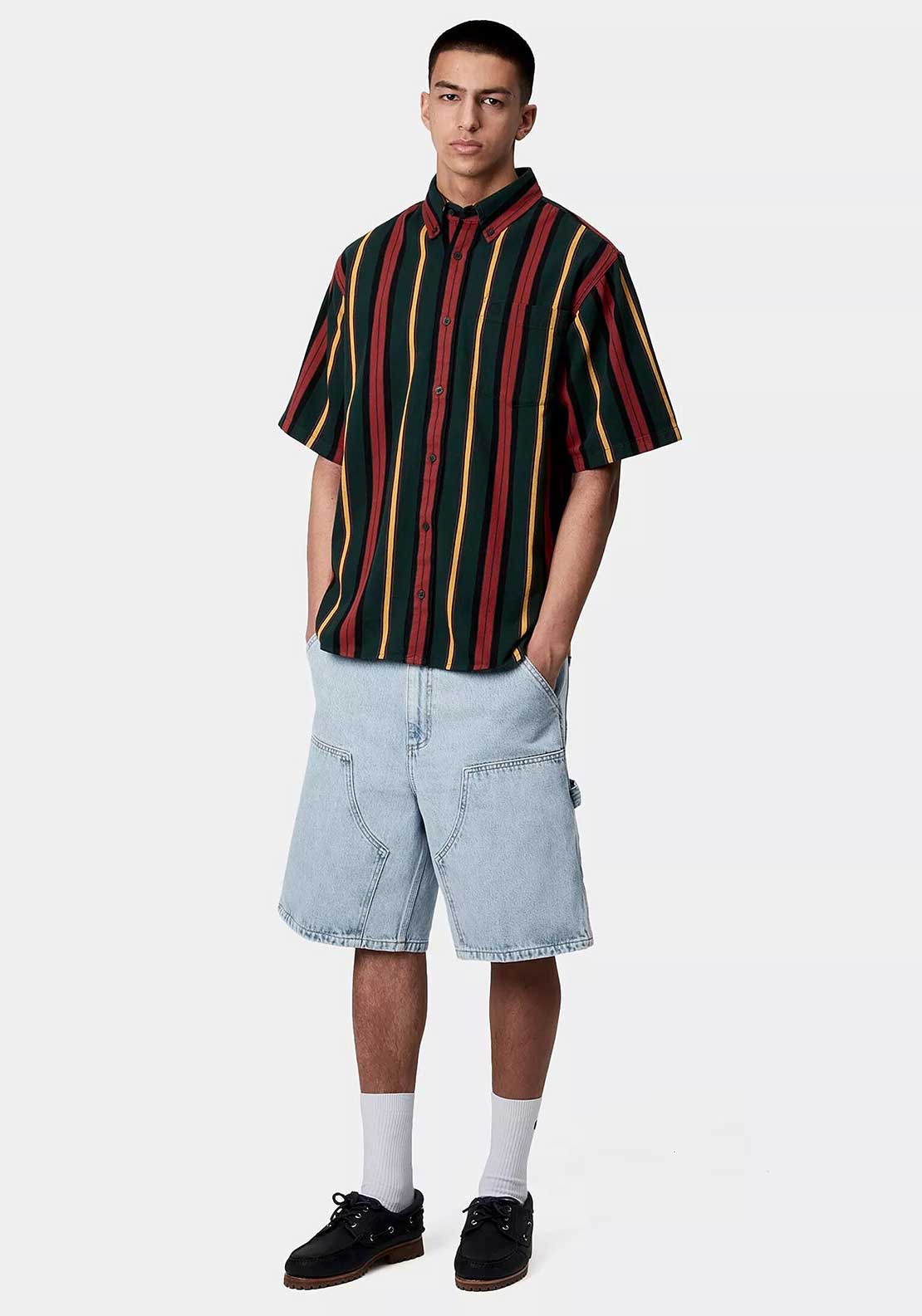 Carhartt WIP Double Knee Denim Shorts, Blue