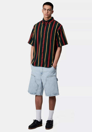 Carhartt WIP Double Knee Denim Shorts, Blue