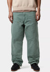 Carhartt WIP Double Knee Work Trousers, Silver Pine Green