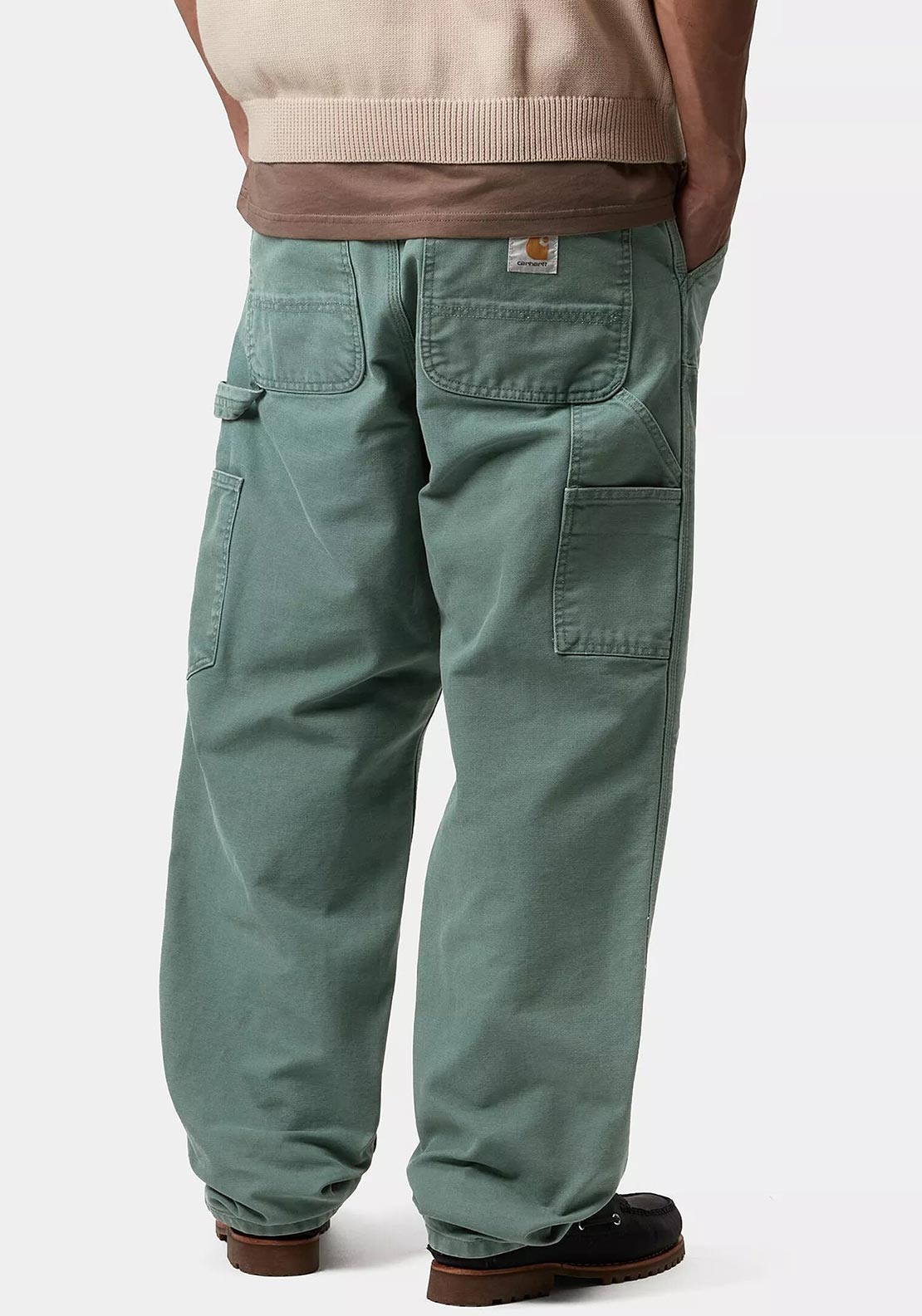 Carhartt WIP Double Knee Work Trousers, Silver Pine Green