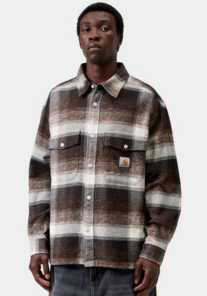 Carhartt WIP Esterson Check Overshirt, Brown Multi