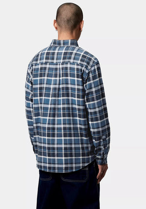 Carhartt WIP Fendrick Check Shirt, Mizar Blue