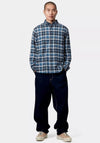 Carhartt WIP Fendrick Check Shirt, Mizar Blue