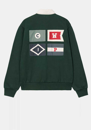 Carhartt WIP Flags Rugby Sweatshirt, Conifer Green