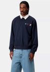 Carhartt WIP Flags Rugby Sweatshirt, Space Blue