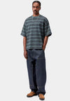 Carhartt WIP Hanson Stripe T-Shirt, Kale Green