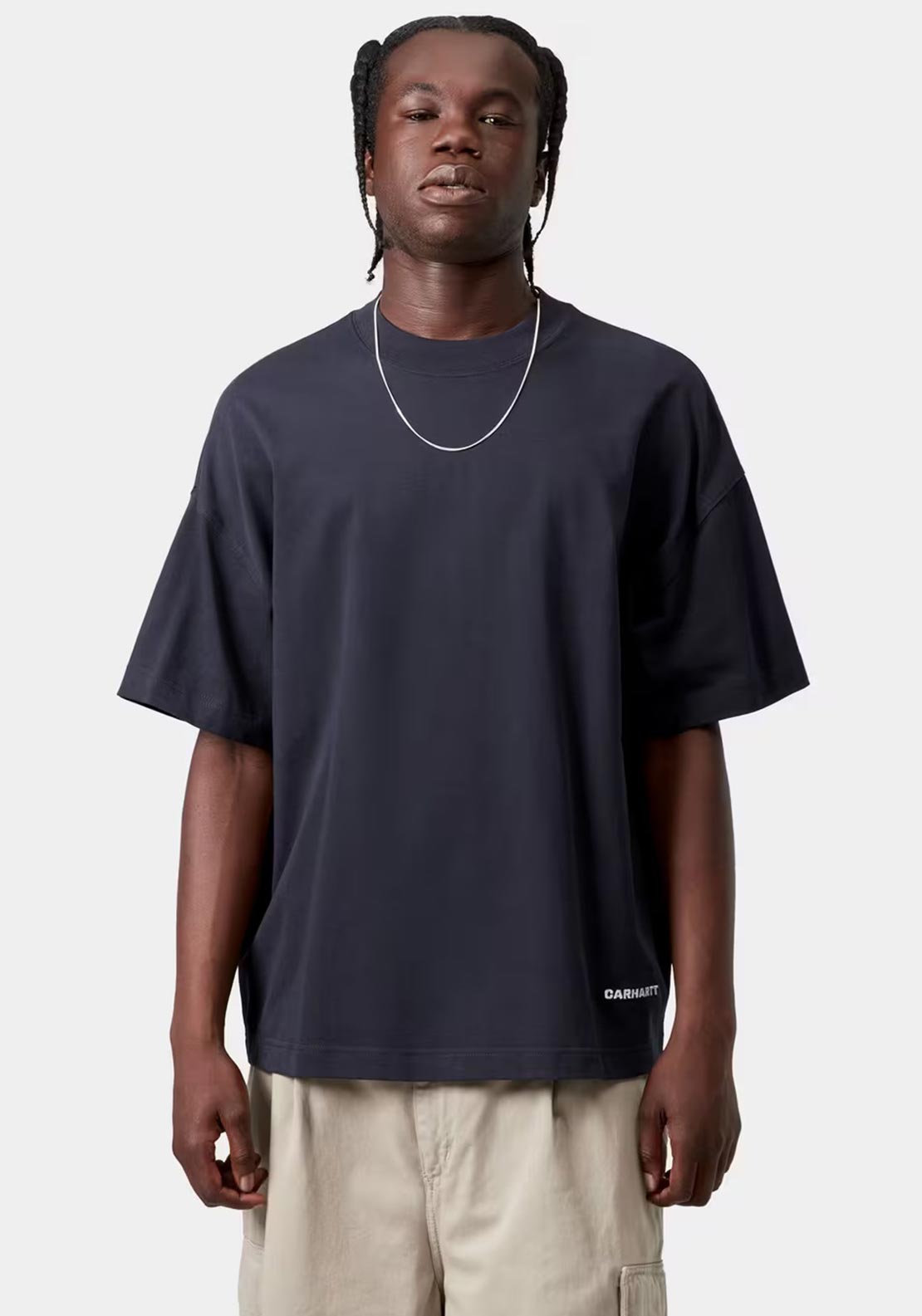 Carhartt WIP Link Script T-Shirt, Dark Navy