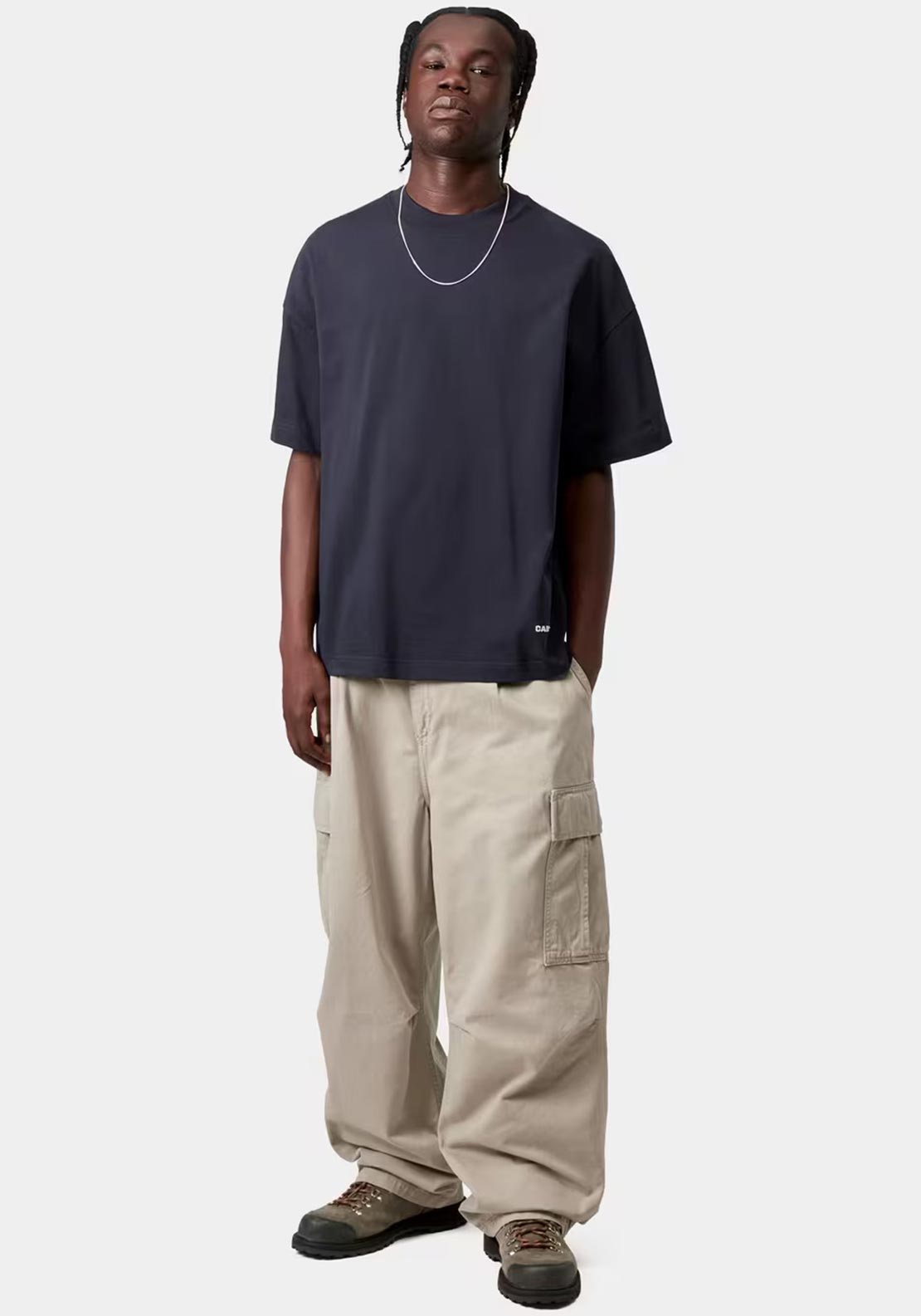 Carhartt WIP Link Script T-Shirt, Dark Navy