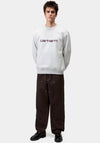 Carhartt WIP Logo Sweatshirt, Grey Heather & Wine