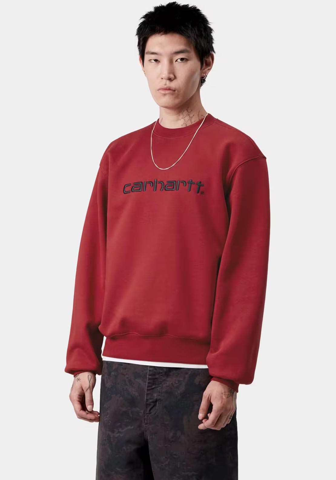 Carhartt WIP Logo Sweatshirt, Red