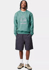 Carhartt WIP Masterpiece Sweatshirt, Green & Pink